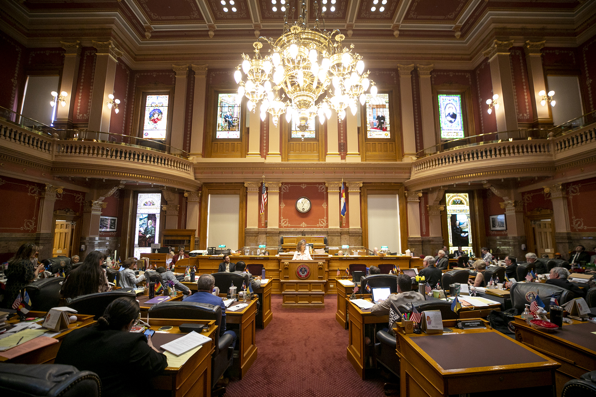 The Colorado state Senate on the last day of the legislative session. May 8, 2023.