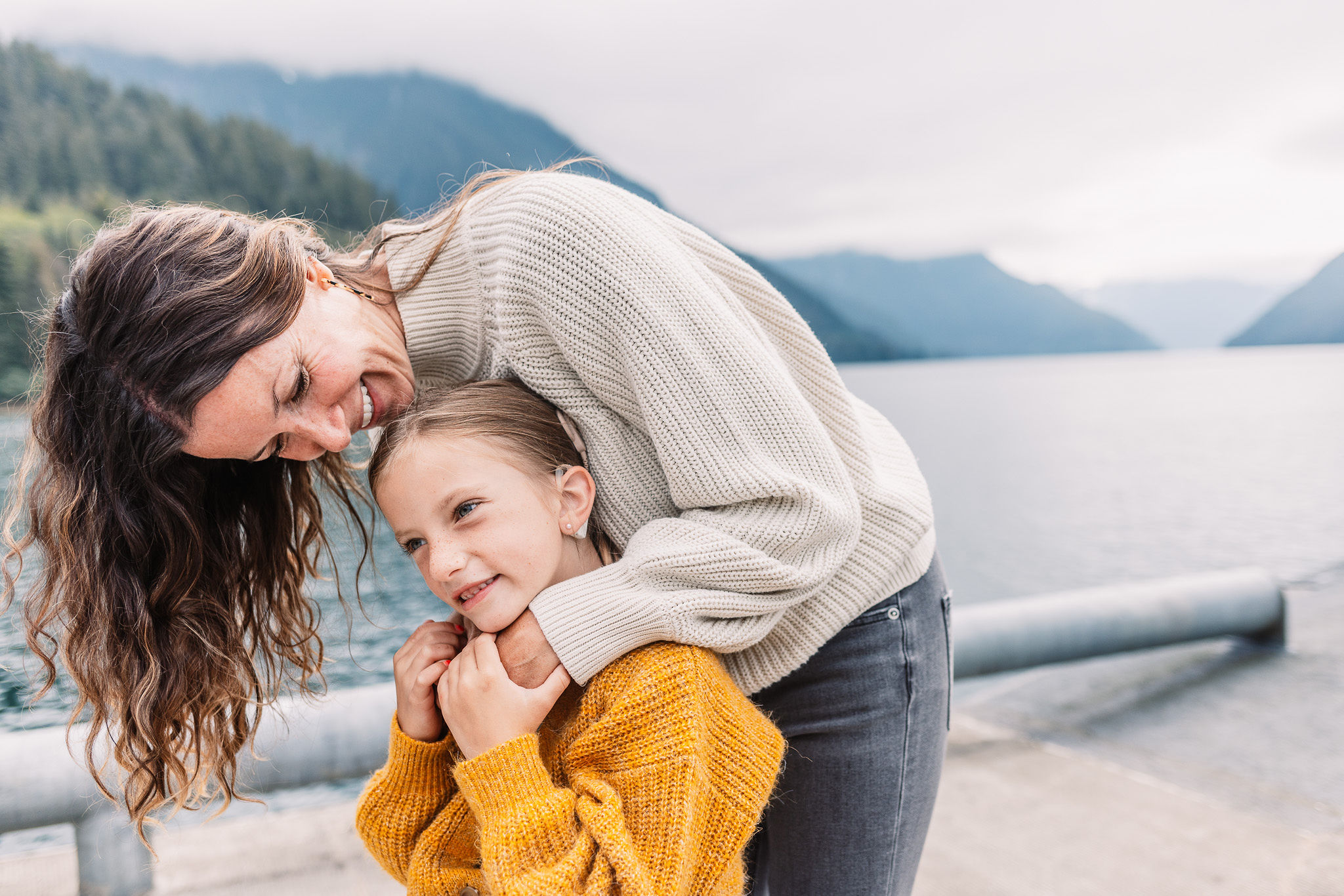 Megan Nix and her daughter Anna in Sitka, Alaska. 