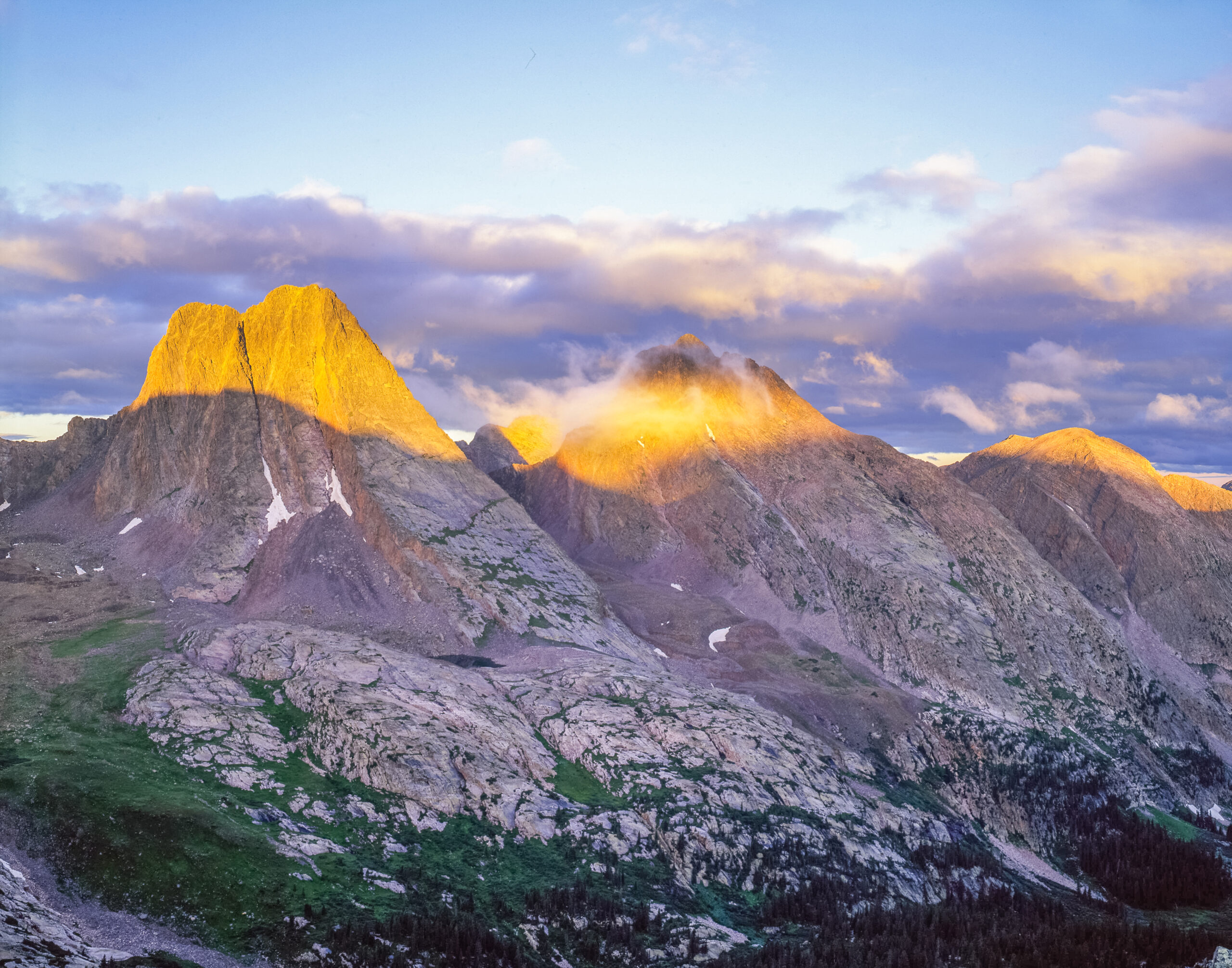 &quot;Vestal and Arrow Peaks, Needle Mountains, Weminuche Wilderness&quot; by John Fielder.