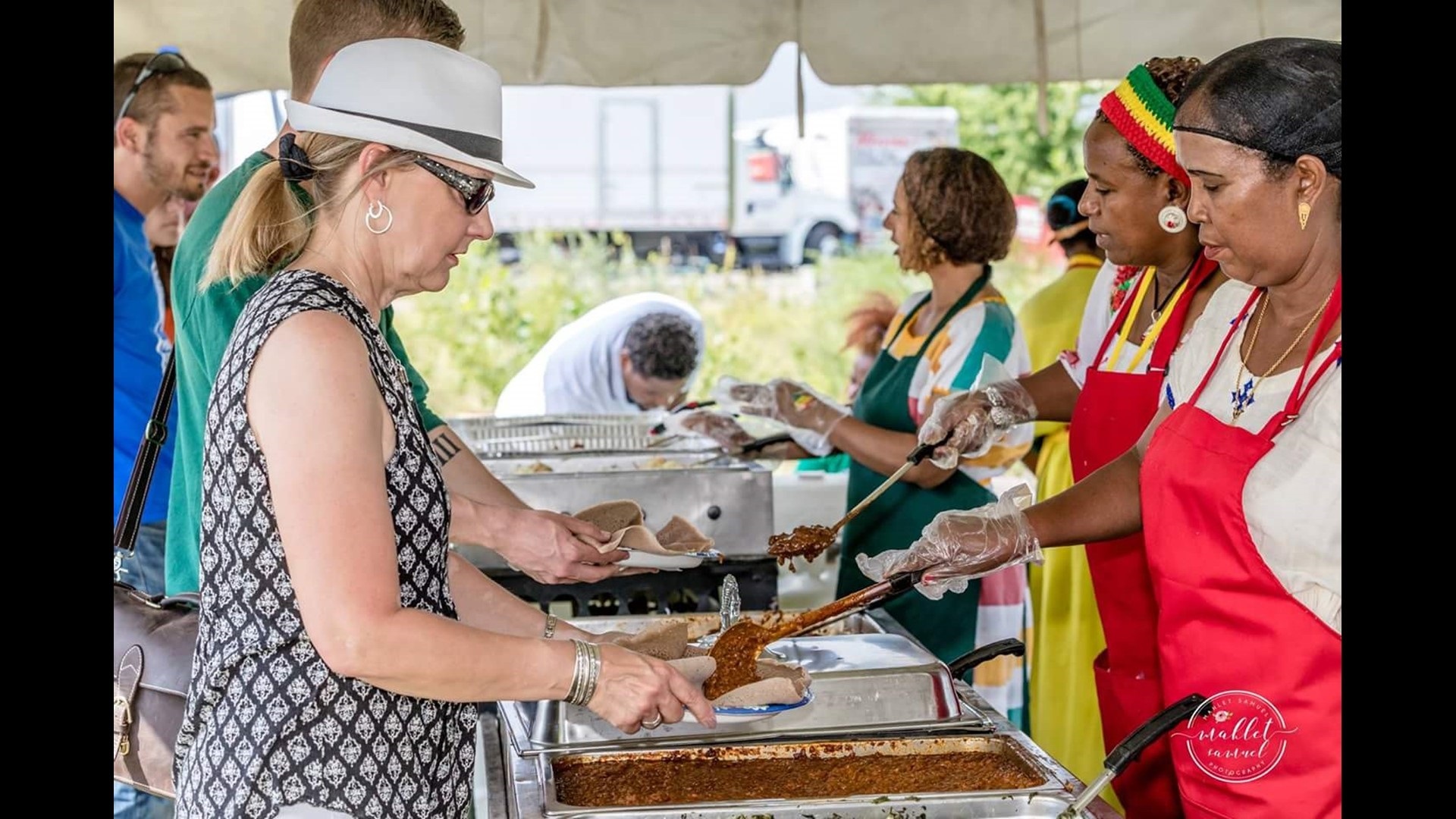 Misir Wat, a lentil dish, is being served on injera, an Ethiopian sourdough bread at a Colorado&#039;s Taste of Ethiopia before the food festival paused for three years because of the pandemic.