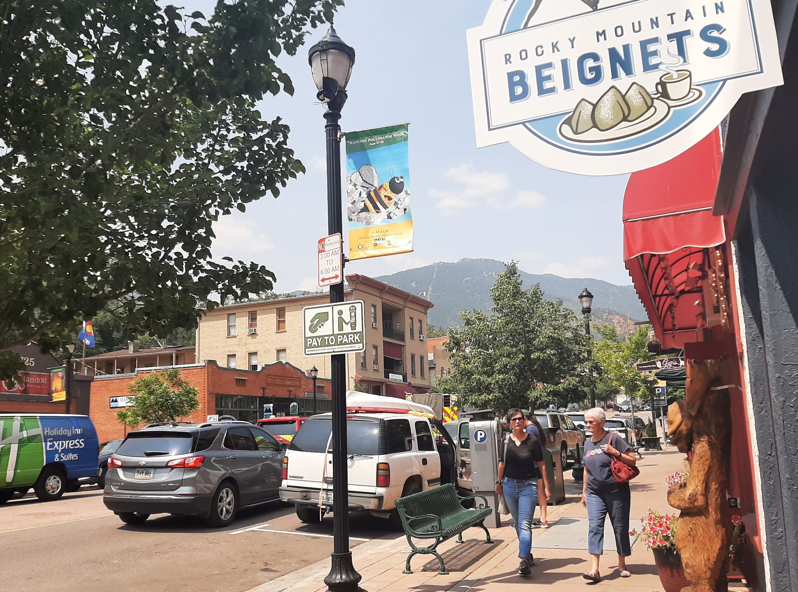 The shops and eateries along Manitou Avenue in Manitou Springs attract tourists.
